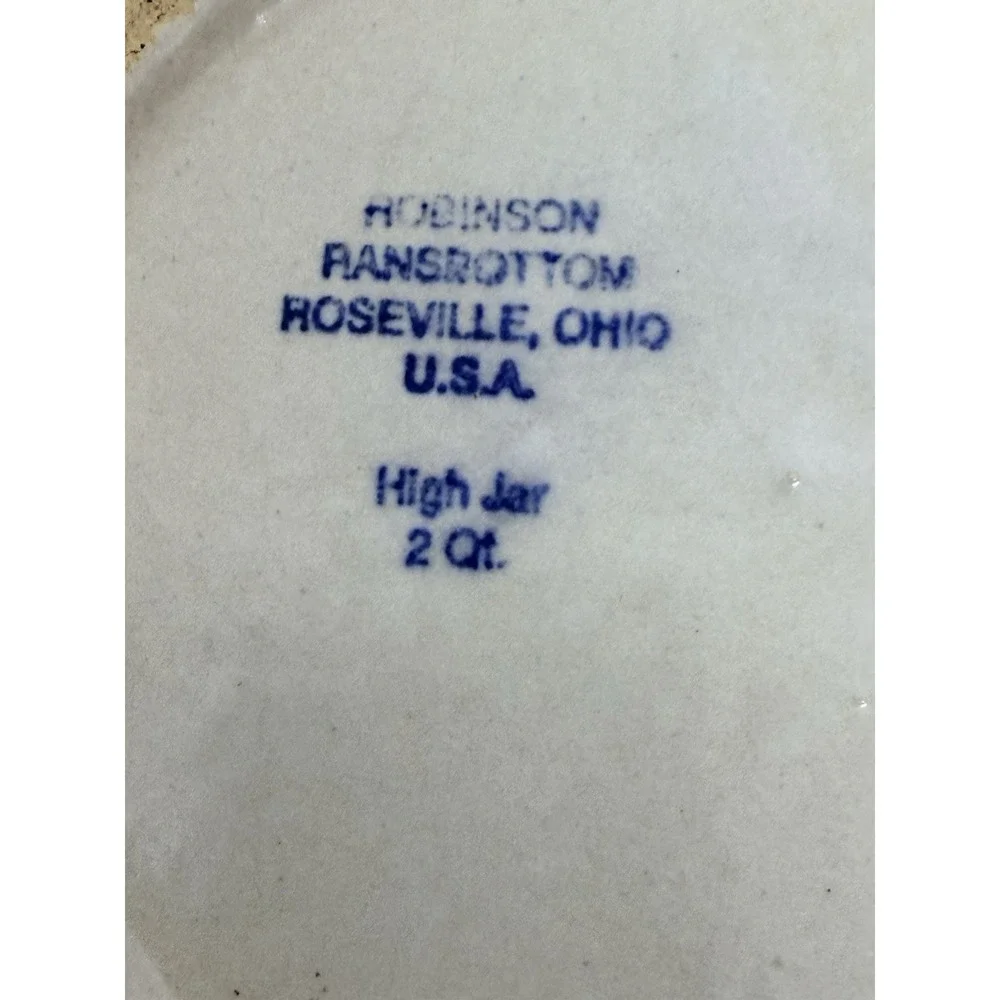 Vintage Robinson‎ Ransbottom Pottery RPR Roseville Ohio 2QT. High Jar Crock #16